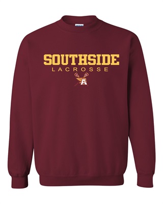 AHS Lacrosse Maroon Crew Neck Sweatshirt - Orders Due Wednesday, March 13, 2024